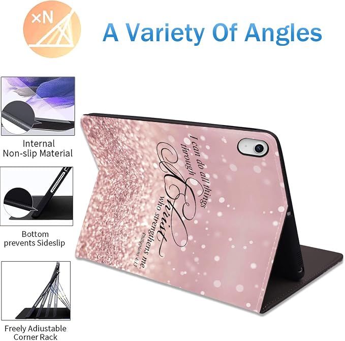 Bible Verse Pink Glitter Phil 4-13