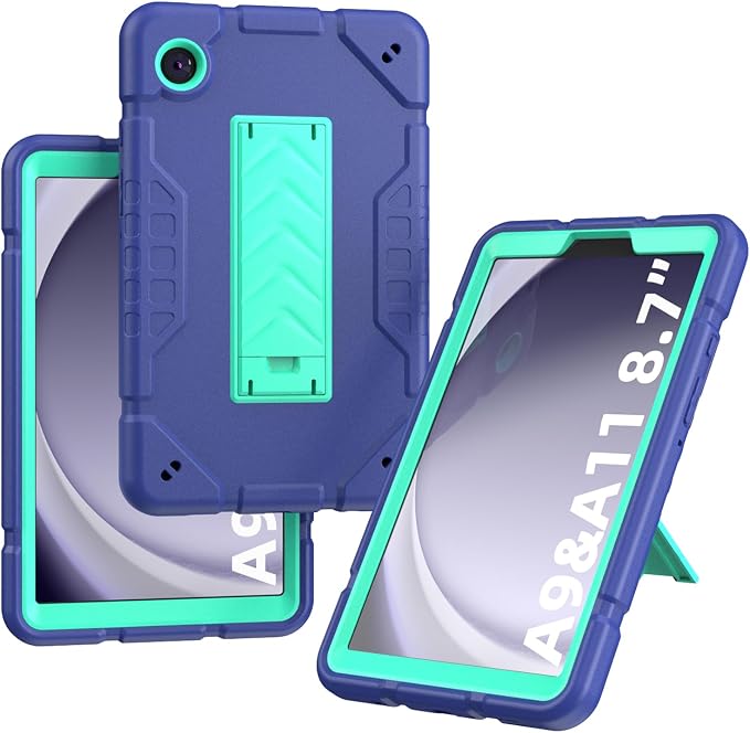 Navy blue+Mint green