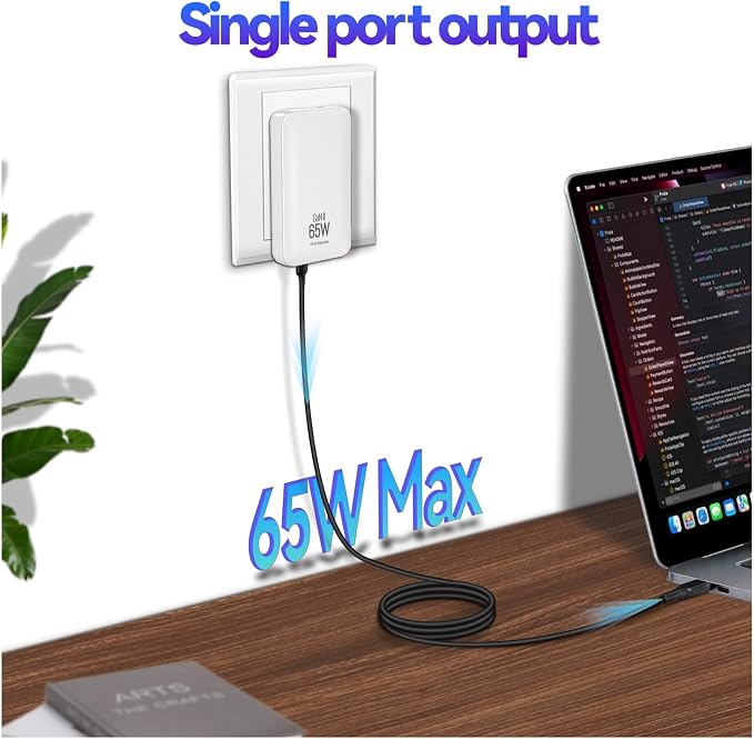 White with Charging Cable