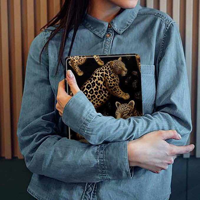 Gold Black Leopard Print