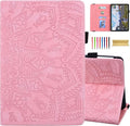 Dteck Case for All-New Amazon Fire HD 10 and 10 Plus Tablet (13th/11th Generation 2023/2021 Release)PU Leather Slim Folding Stand Cover with Pencil Holder Shockproof Magnetic Card Slots ShellPink