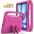 Dteck for iPad Air 13/iPad Pro 13/12.9 Case Shockproof Protective Handle Stand Pencil Holder EVA Case Rose