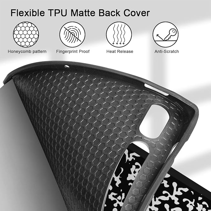 Tuiklol Case for Samsung Galaxy Tab S9 FE (5G) 10.9 inch &amp Tab S9 11 Inch 2023 Release Built-on S-Pen Holder Slim Hard Shell Case Smart Trifold Stand Cover Auto Wake/SleepBlack Book