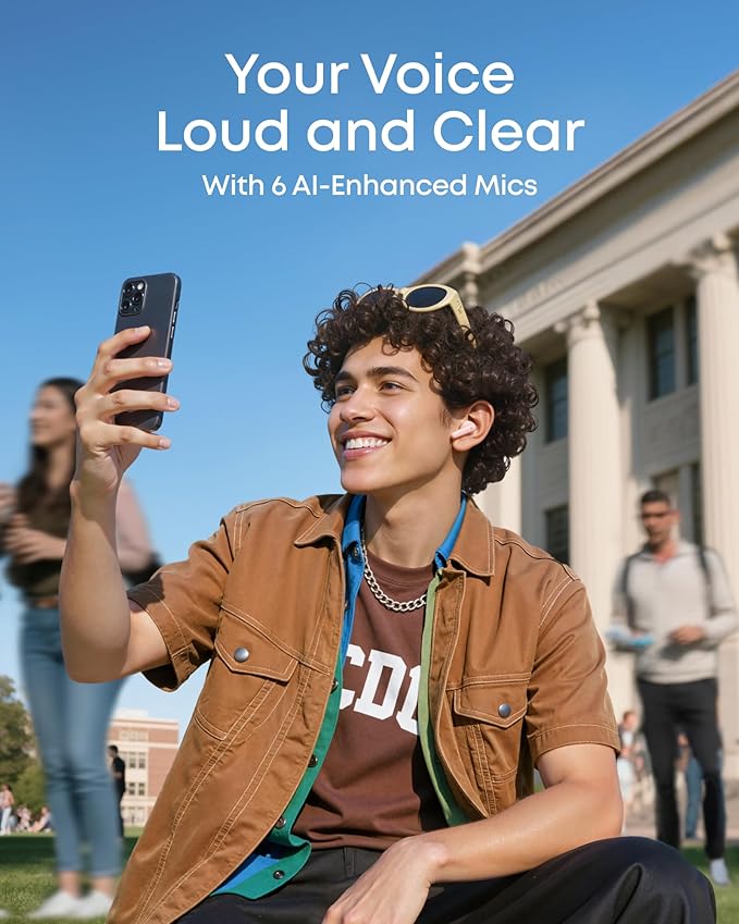 Soundcore P31i by Anker Real-Time Adaptive Noise Cancelling Hi-Res Sound Translation Earbuds 50H Playtime Wireless Earbuds Bluetooth Earphones Spatial Audio Fast Charging IP55 (Pink)