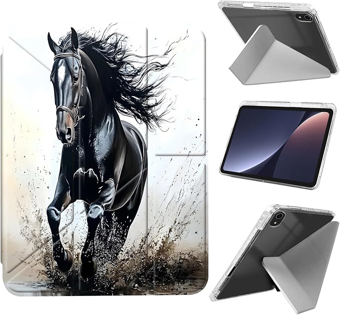 Galloping Black Horse
