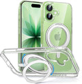 MAGIC JOHN for iPhone 17 Case [Camera Control Button] [Compatible with MagSafe] Scratch-Resistant Cover Military-Grade Shockproof Magnetic Phone Case for iPhone 17 Clear