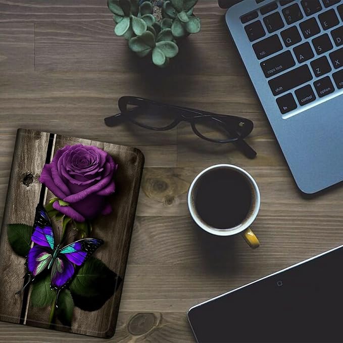 Purple Rose & Butterfly