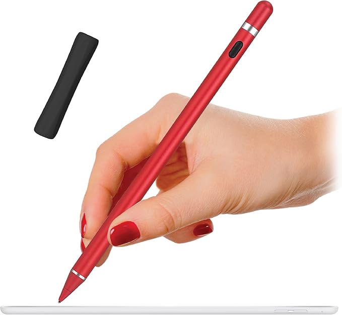 Stylus Pen Pencil Gen - Replacement for Apple iPad Pro Mini Air iOS &amp Android Tablets - Red