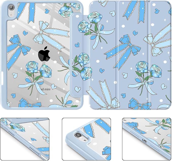 Bow & Rose Blue