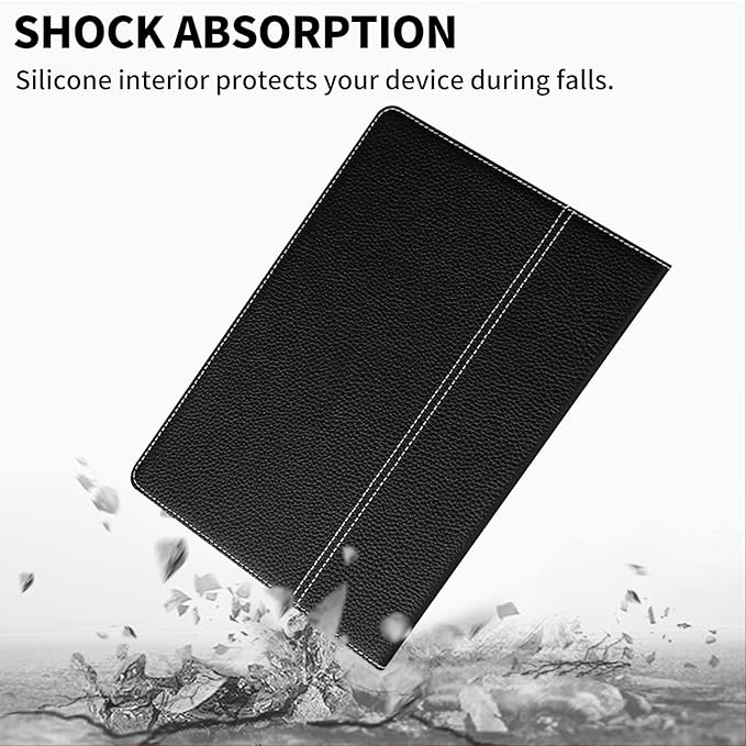 for Ipad Case 10.2-inch 9th/8th/7th Gen 2021/2020/2019 Genuine Leather Cover Protective ShellAuto Wake/Sleep.Black