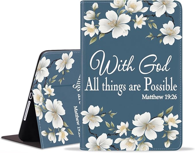 Floral Quote Bible Verse Matthew 19:26