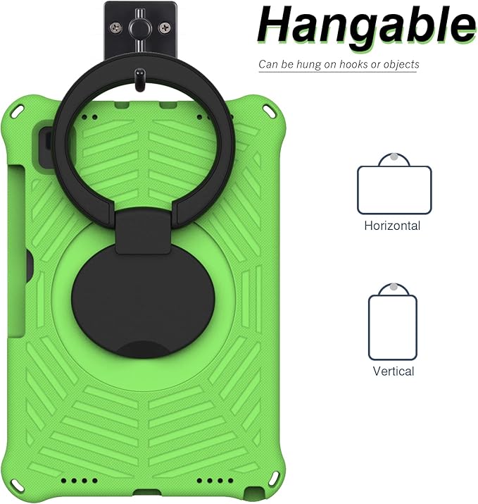 for Samsung Galaxy Tab S5e 10.5 (2019) SM-T720/T725 Tablet Case for Kids - EVA Lightweight Shockproof 360° Rotating Handle Stand Rugged Cover W Shoulder StrapGreen