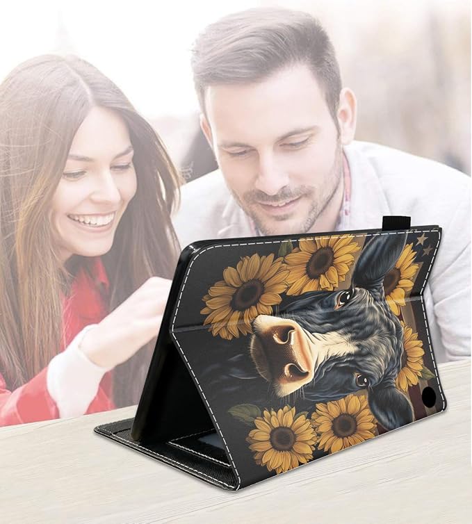 American Flag Cow Sunflower
