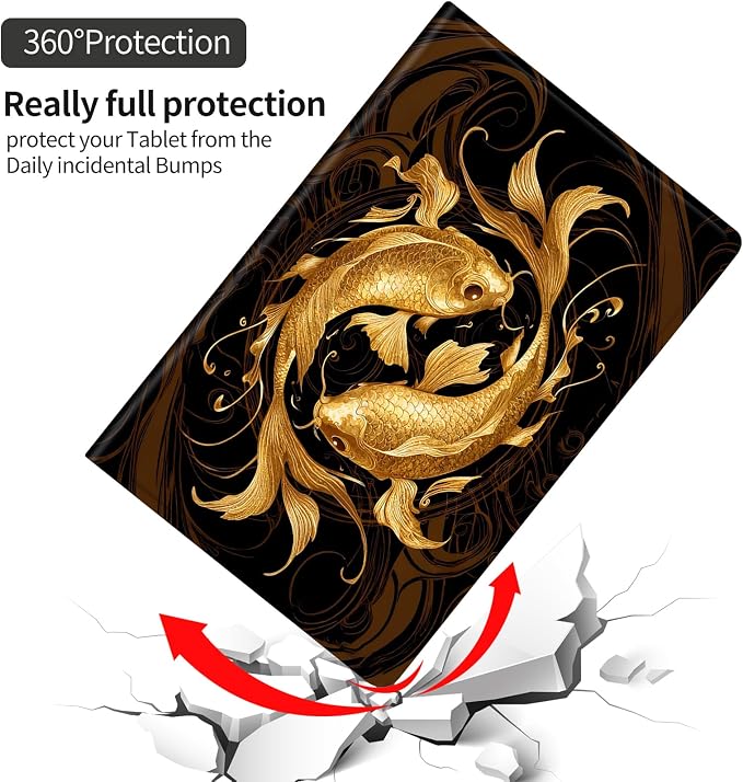Golden Yin Yang Koi Fish