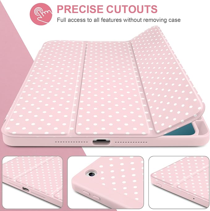White Polka Dot & Pink