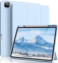for iPad Pro 13 inch Case (M5/M4) 2025/2024 Slim Protective Cover with Pencil Holder Soft TPU Back Cover Trifold Stand Auto Wake/Sleep A2925 A2926 A3007 A3362 A3359 (Sky Blue)