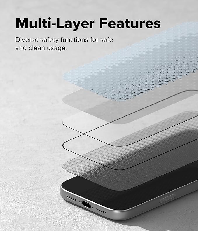 Ringke Easy Slide AR Tempered Glass for iPhone 17 Pro Screen Protector [Glare Minimization] Anti-reflecting Coating Super Easy to Install Case Friendly Shatterproof Premium 9H Hardness