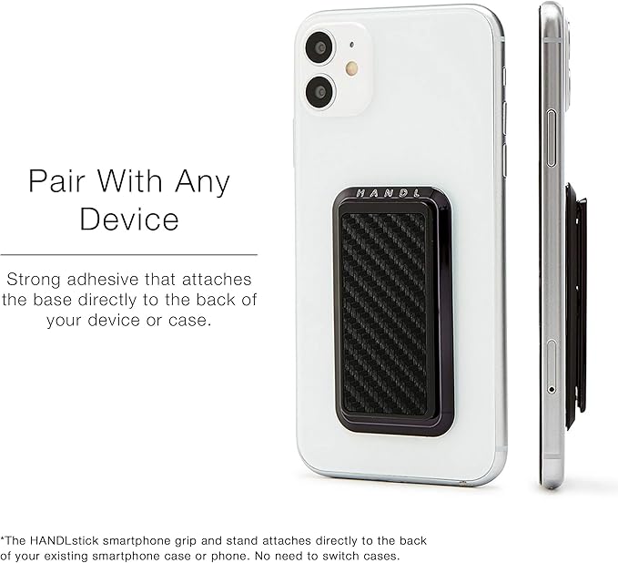 HANDL New York Carbon Fiber HANDLstick Grip and Stand for Smartphones