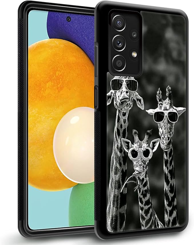 Black And White Funny Giraffe Family