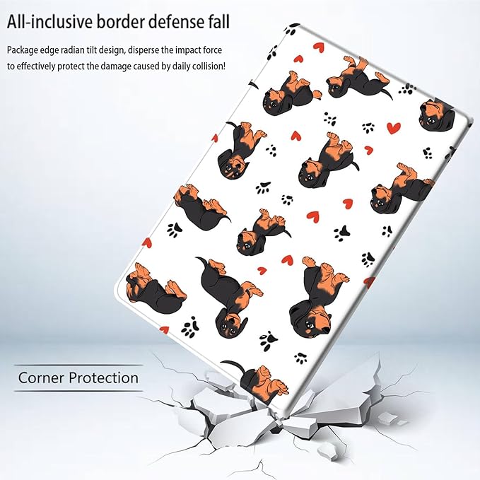 Bxgolkgd Tablet Case for 6.8 Kindle Paperwhite (11th Generation-2021) &amp Kindle Paperwhite Signature EditionAuto Wake/Sleep FunctionDachshund Cute Cartoon