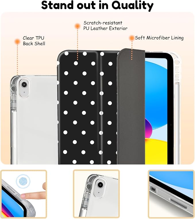 White Polka Dots Black