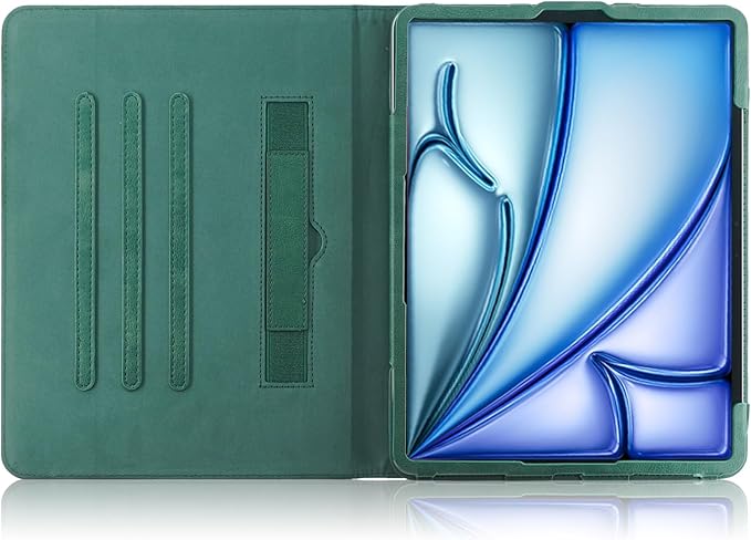 Case Compatible with Tablet iPad Air 13 inch M3 2025 iPad Air/Pro 13 M2 inch 2024Cover 360° Rotating Stand PU Leather for iPad Pro 12.9 inch 6th/5th /4th/3rd Gen Auto Wake/Sleep Green