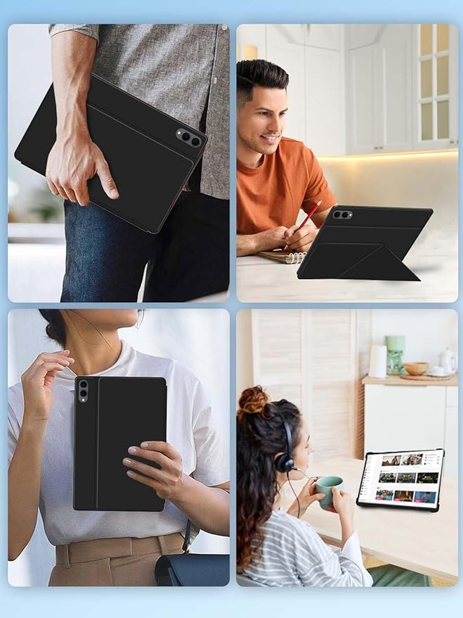 Case for Samsung Galaxy Tab S11 UltraNOUKAJU Magnetic Protection CaseAdjustable BracketDrop-ResistantProtection Cover for Samsung Galaxy Tab S11 Ultra Tablet 14.6inch(Black)