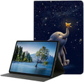 Case for iPad (A16) 11th Generation 11 Inch 2025/iPad 10th Generation 10.9 inch 2022Slim PU Leather Cover Adjustable Stand Auto Wake/SleepCute Elephan and Bird