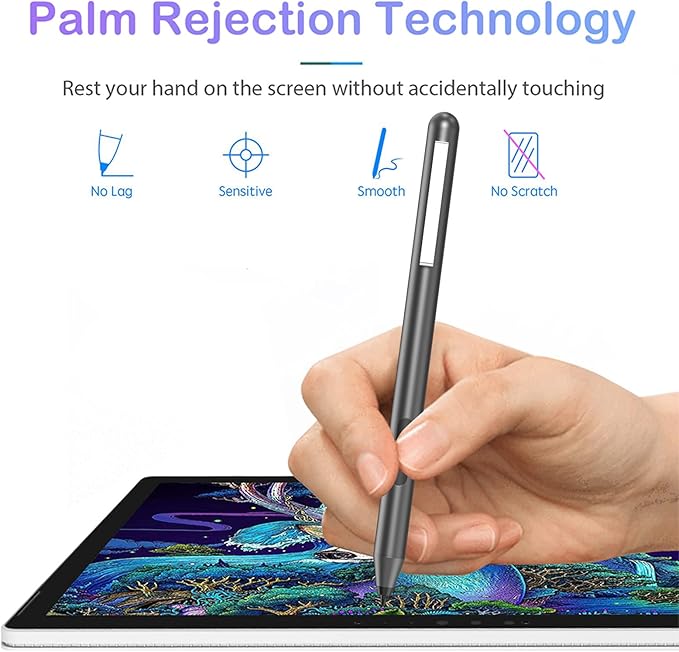 Stylus Pen for HP Omnibook Pen for HP Envy x360 Pavilion x360 Specter x360 Touchscreen Laptops with 2500h Battery Life Palm Rejection &amp 1024 Pressure Sensitivity