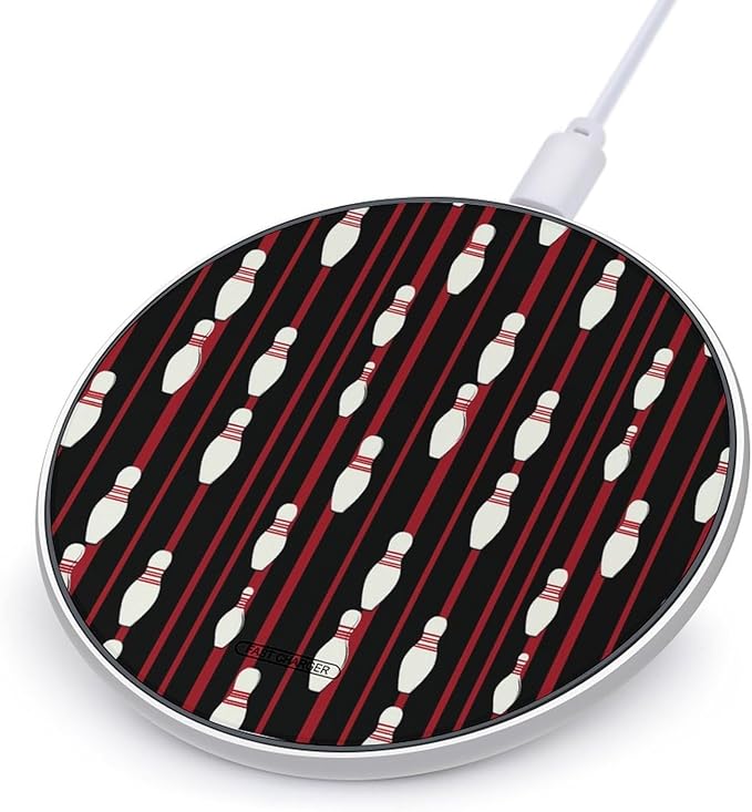 Bowling Wireless Charger Anti-Slip Wireless Charging Pad Slim Charger Mat for Men Women