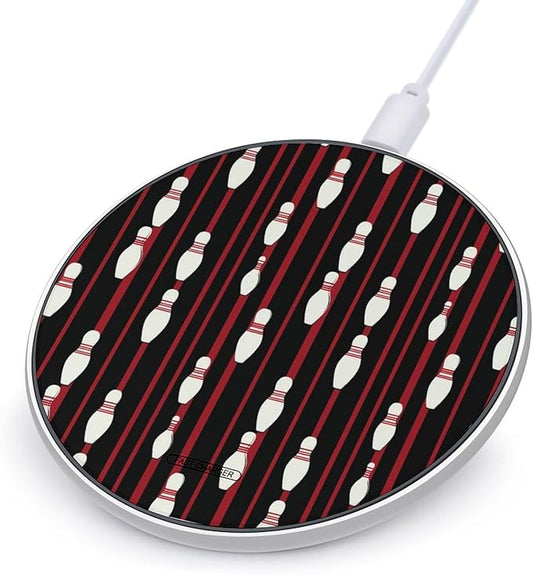 Bowling Wireless Charger Anti-Slip Wireless Charging Pad Slim Charger Mat for Men Women