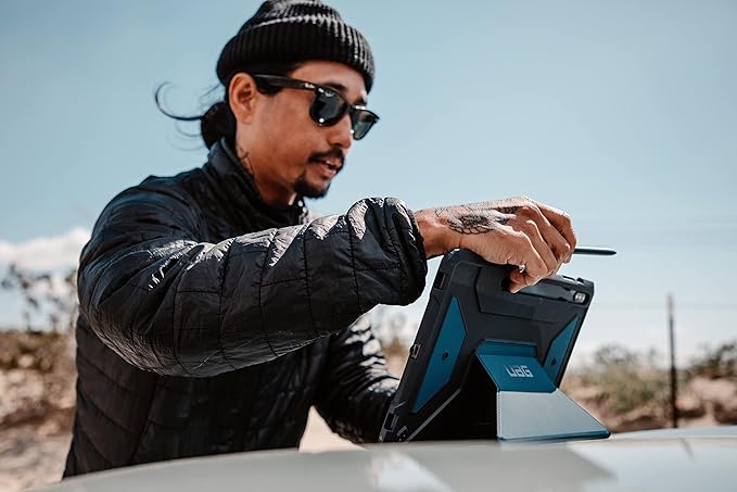 URBAN ARMOR GEAR UAG Designed for Galaxy Tab S8 Plus 12.4-inch (SM-X800 &amp SM-X806) Case Rugged Smooth Exterior Material Heavy Duty Folio Stand Metropolis SE Protective Cover Mallard