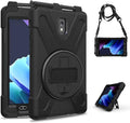 Case for Samsung Galaxy Tab Active 3 8 T570 T575 T577 Heavy Duty Shockproof Rugged 3 Layer Kids Durable Case with 360 Swivel Kickstand Shoulder Strap &amp Hand Strap
