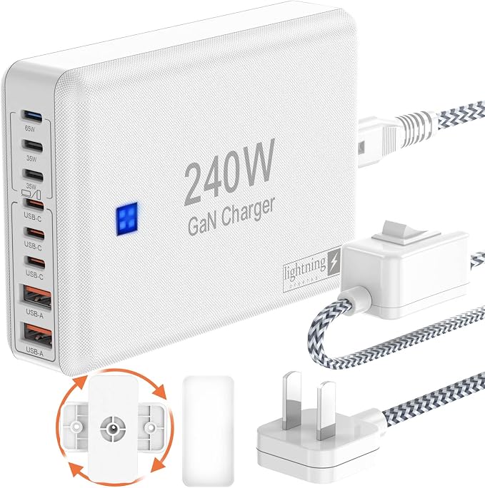 Flat Charger 240W White