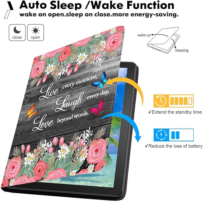 Floral Quote Live Laugh Love