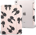 case for ipad 11th Generation11 Inch 2025 (A16 Chip) &amp 10th Gen 10.9 Inch 2022 - Slim Scratch-Resistant Hard PC Translucent Back Shell Smart Cover Wake/Sleep FunctionBlack Bow