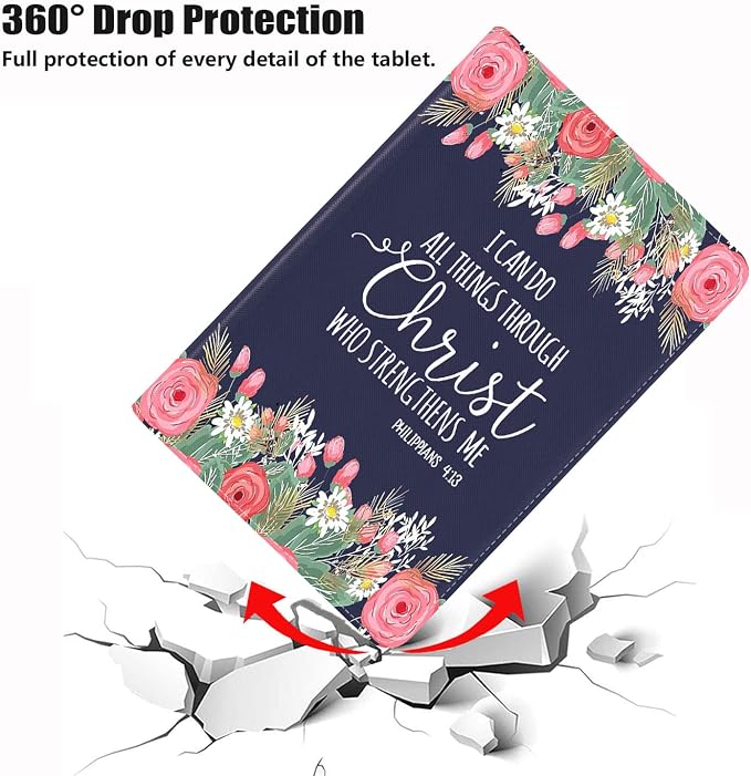 Floral Quote Bible Verse Philippians 4:13
