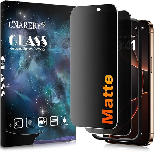 2 Pack matte privacy Screen Protector for iPhone 16 pro max