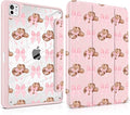 Case for iPad Pro 13 inch (M5) 2025 (M4) 2024 Release with Pencil Holder - Aesthetic Cute Preppy Design Trifold Cover with Soft TPU Bumper Clear Back Auto Sleep/Wake for Girls Women Hat