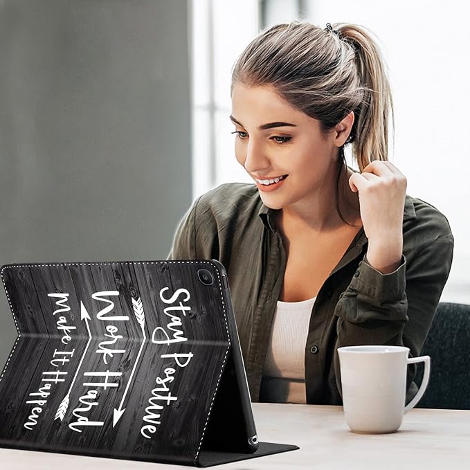 Stay Positive Work Hard and Make It Happen Quotes Rustic Wood