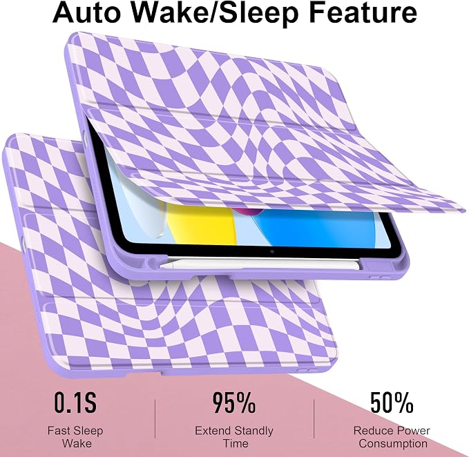 Purple Wavy Checker