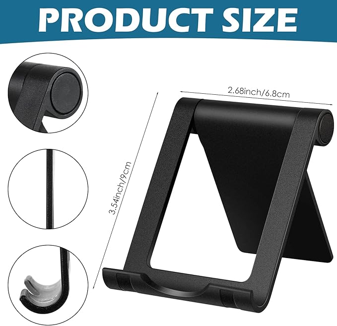 Fabbay 40 Pcs Foldable Cell Phone Stand Desk Multi Angle Tablet Stand Universal Cellphone Holder Portable Smartphone Dock Compatible with Most Mobile Phone and Tablet for Travel(Multicolor)