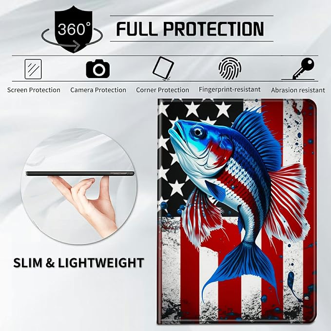 American Flag & fish