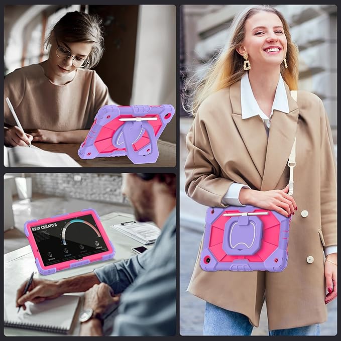 Case for Samsung Galaxy Tab A9+/ A9 Plus Case 11 2023 (SM-X210/X216/X218) with Screen Protector/360° Rotating StandMilitary Grade Shockproof Cover for Galaxy Tab A9 Plus Cases