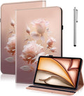 for All-New Kindle Fire HD 10 Tablet Case 13th Generation 2023 Release 10.1 PU Leather Cover for Fire HD10 &amp HD 10 Plus 2023 (Ceramic Roses Fire HD 10 &amp 10 Plus (13th Generation 2023))