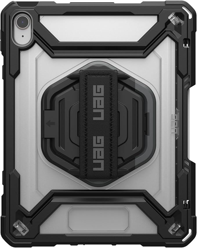 URBAN ARMOR GEAR UAG Designed for iPad 11 A16 11th Gen 2025 10.9 10th Gen 2022 Case w/Built-in Screen Protector A3354 A3355 Rugged Protective Cover w/Kickstand &amp Hand Strap Plasma Ice/Black