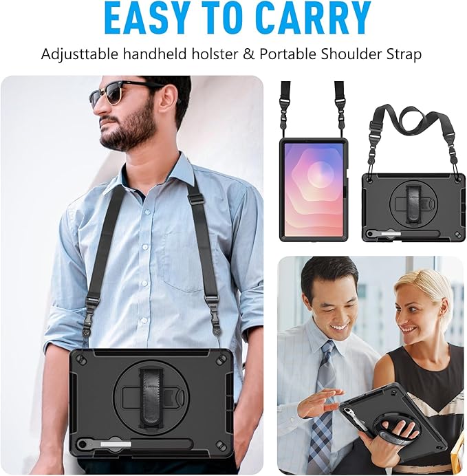 Miesherk Case for Galaxy Tab S11: Military Grade Shockproof Case with Hand/Shoulder Strap-S Pen Holder-Rotating Kickstand for Samsung Galaxy S11 11 Inch 5G 2025
