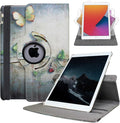 Case for ipad pro 12.9 inch 2nd &amp 1st Generation Model MP6G2LL/A MQDA2LL/A MPLL2LL/A ML0F2LL/A ML3K2LL/A ML0N2LL/A ML0R2LL/A with Rotating Stand Auto Sleep/Wake Butterfly Flower Design