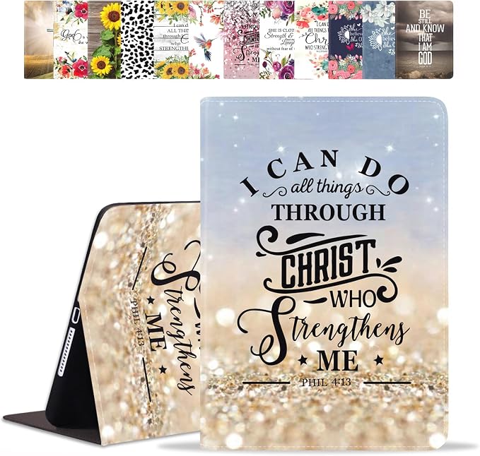 Rainbow Glitter Quote Bible Verse Phil 4:13