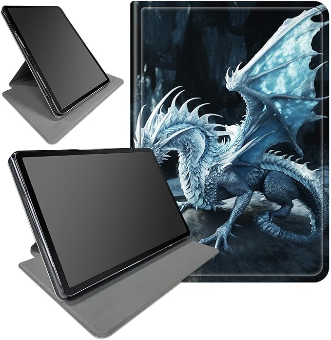 Case for Samsung Galaxy Tab S6 10.5 2019 (Model SM-T860/T865/T867) Blue Dragon with Wings Theme 360 Degree Rotating Stand Smart Protective Cover for Samsung S6 T860 Tablet